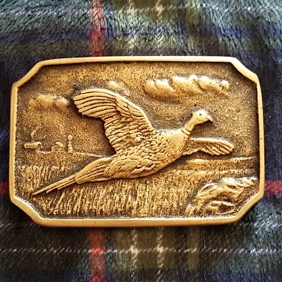 pheasant belt buckle